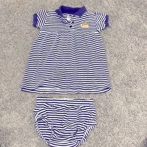 LSU game day dress and bloomers